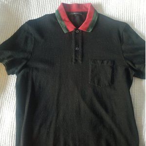 Men's Gucci polo striped collar size Large L